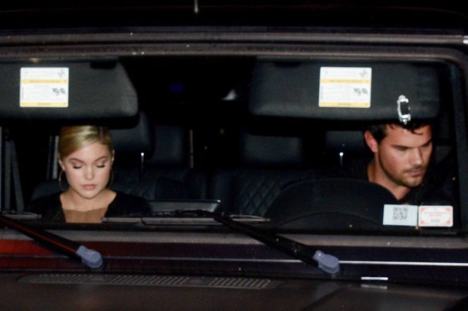 Olivia Holt and Taylor Lautner - Attends a church service in LA